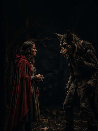 Wolf · Red · the path scene